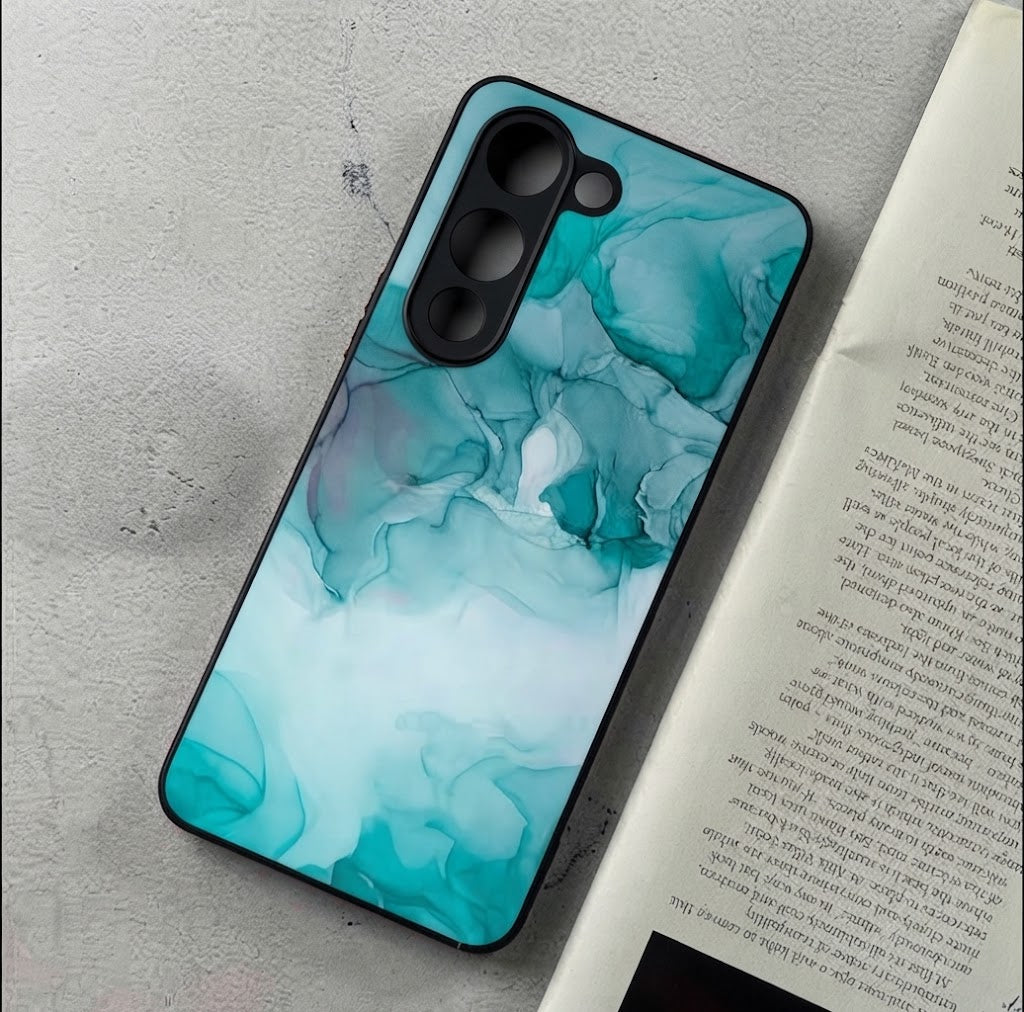 Tekzox Vivo Y04 Blue Marble Series Premium Metal Printed Shockproof Case