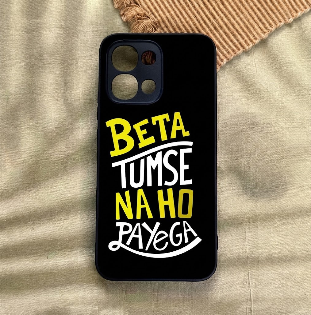 Kajsa Beta Tum Se Na Ho Premium Metal Printed Shockproof Case for Oppo A6 Pro