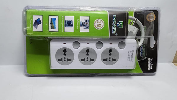 Hakasei H-1833 power strip with individual switch universal outlets