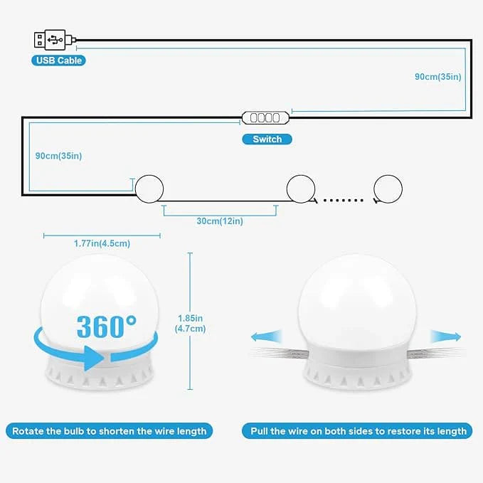 10 Bulb Vanity Lights for Makeup