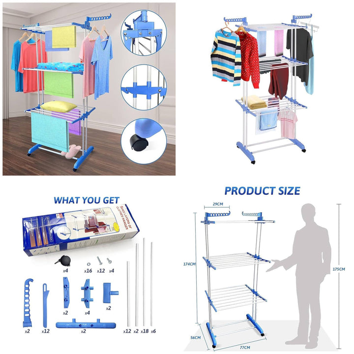 Space-Saving Foldable Laundry Drying Stand
