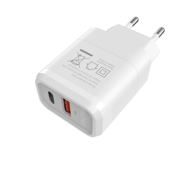FASTER FAC-950 20W Wall Fast Charger QC+PD Dual Port