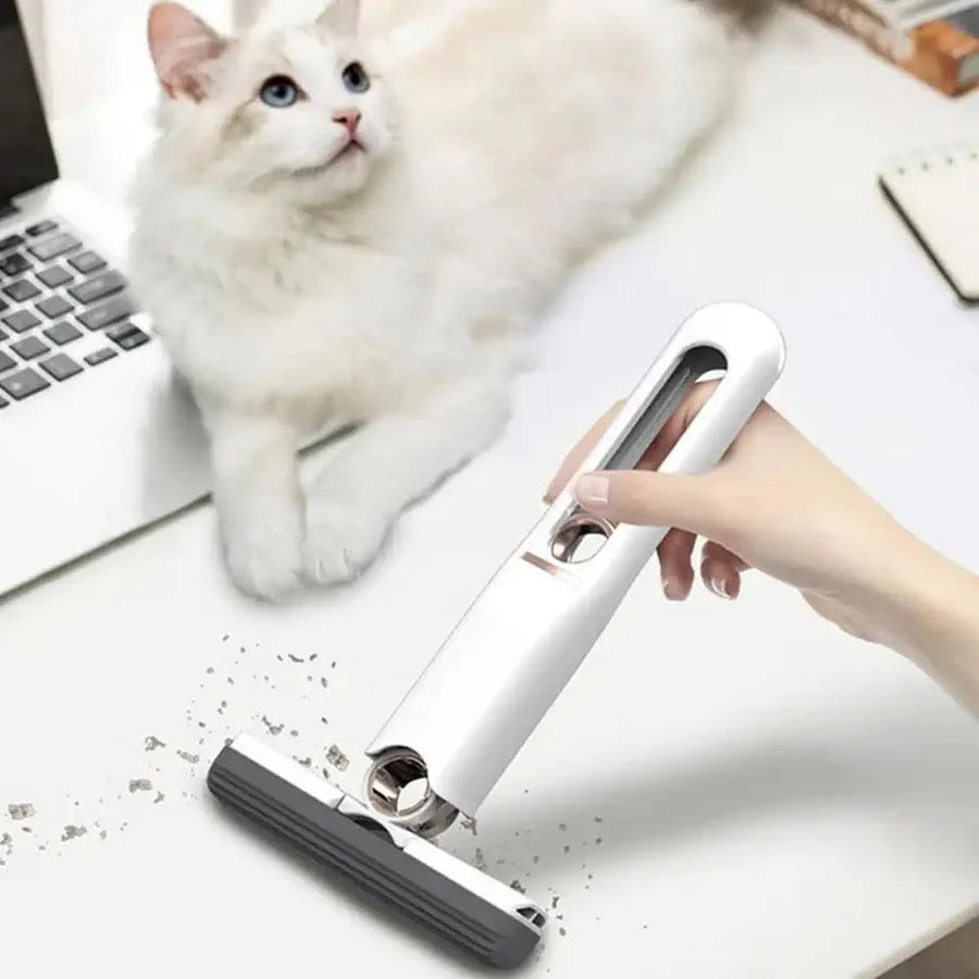 Tekzox Portable Mini Mop – Self-Squeeze Sponge Mop for Home, Desk &amp; Glass