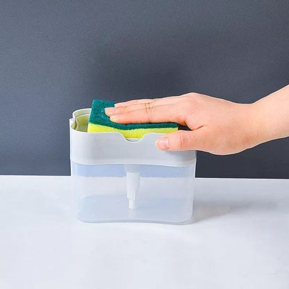 2 in 1 soap dispenser with sponge