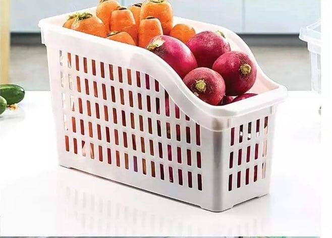 Adjustable Fridge & Drawer Organizer Space-Saving Storage Basket