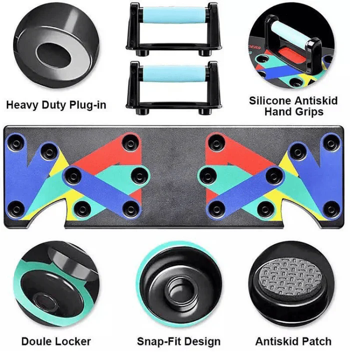 Multifunction Body Building Push Up Rack for Men and Women, Workout Board