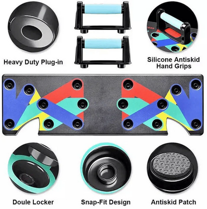 Multifunction Body Building Push Up Rack for Men and Women, Workout Board