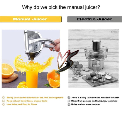Manual Juice Squeezer Portable Heavy-Duty Hand Press Juicer