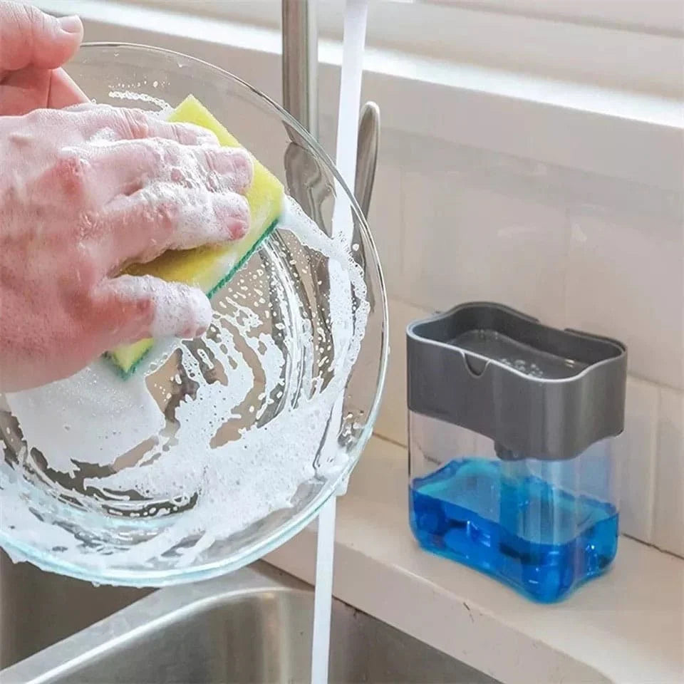 2 in 1 soap dispenser with sponge