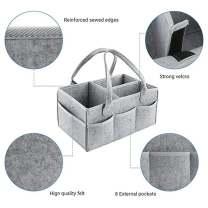Baby Diaper Caddy Multipurpose Nursery Organizer