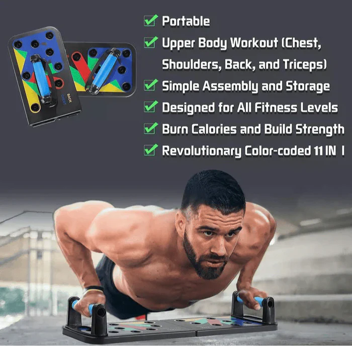 Multifunction Body Building Push Up Rack for Men and Women, Workout Board