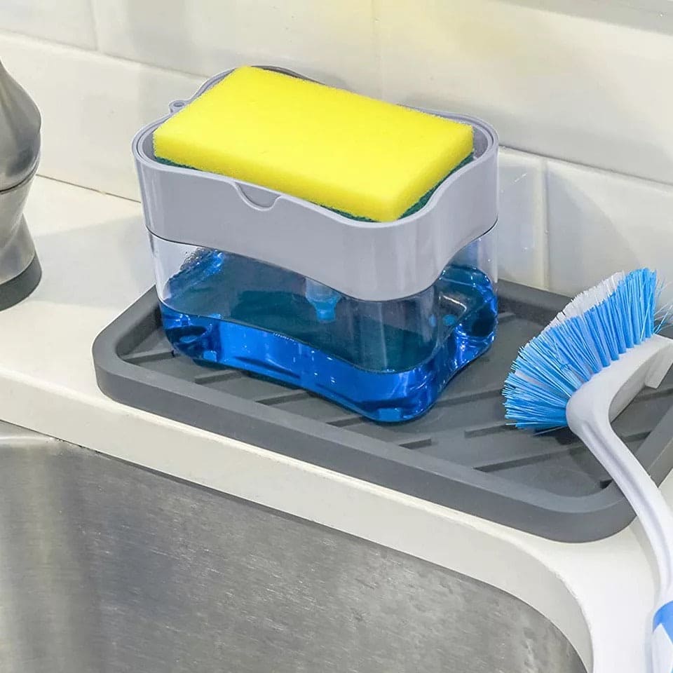 2 in 1 soap dispenser with sponge