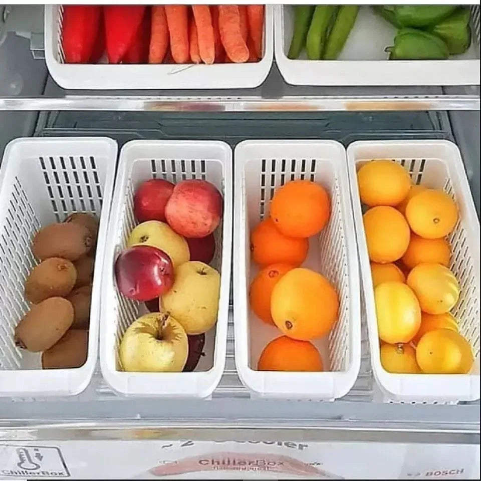 Adjustable Fridge & Drawer Organizer Space-Saving Storage Basket