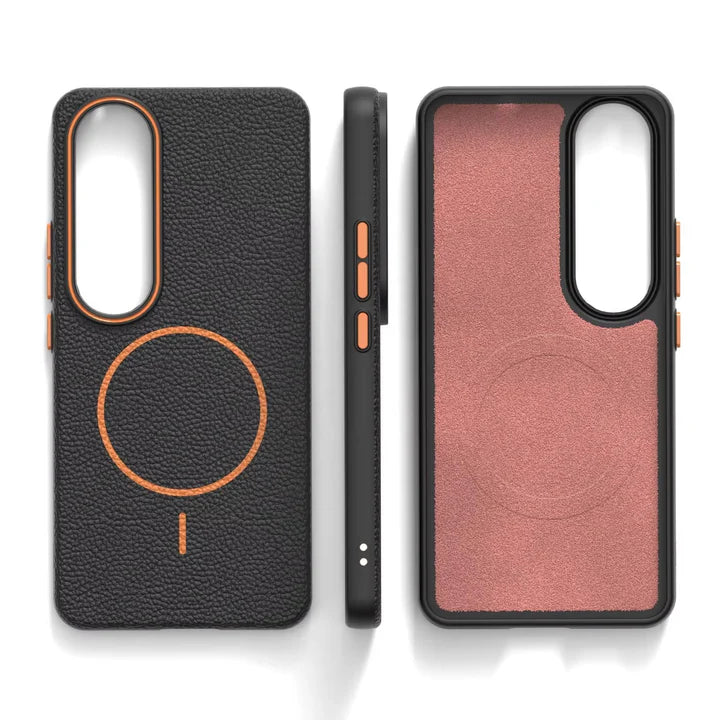 Tekzox Vivo V50 Lite Premium Leather Texture MagSafe Compatible Case
