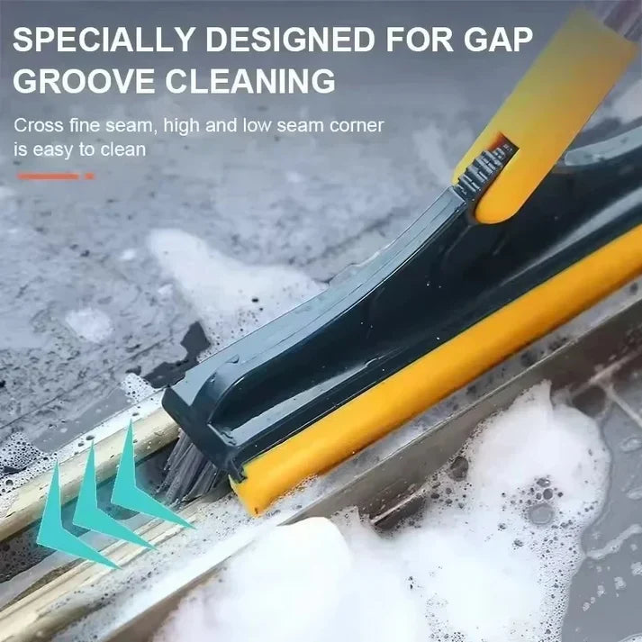 2-in-1 Tile & Floor Cleaning Brush with Scraper