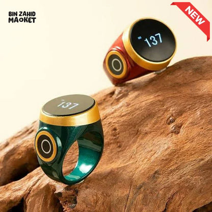 SMART WATERPROOF DIGITAL ZIKR TASBEEH RING – BLUETOOTH 5 PRAYER TIME REMINDER SMART WEARABLE COUNTER